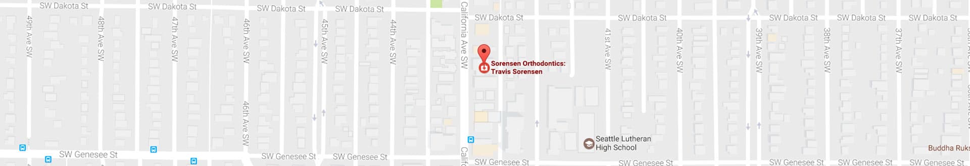 Map Sorensen Orthodontics in West Seattle, WA
